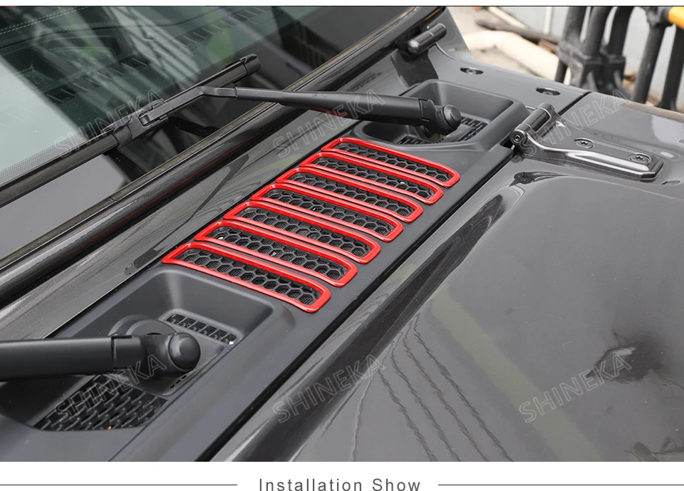 Автомобильная наклейка для Jeep Wrangler JL Up Автомобильная Передняя вытяжка двигателя Кондиционер AC Vent Cover аксессуары для Jeep Wrangler