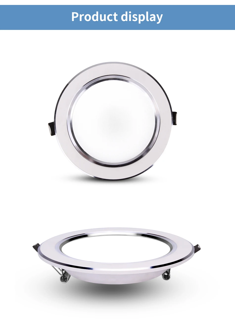 Ультра яркий круглый RGB LED-светильник 3 Вт 5 Вт 7 Вт 9 Вт 10 Вт 12 Вт 15 Вт алюминий AC110V 220 В Светодиодный светильник Теплый/Холодный встраиваемый Точечный светильник