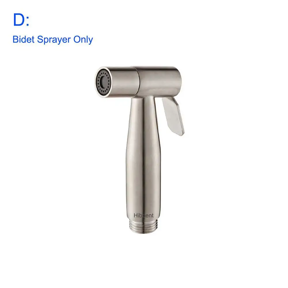 D-Bidet Sprayer Only Ручной Биде Спрей набор для душа биде 304 нержавеющая сталь Матовый никель Туалет Shattaf Опрыскиватель Душ набор биде кран - Цвет: D-Bidet Sprayer Only