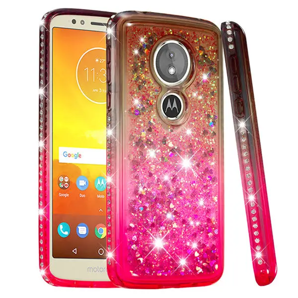 Алмазный Блестящий силиконовый чехол для Motorola Moto E5/E5 Plus, жидкий зыбучий песок, блестящий плавающий чехол для Moto E5 Plus E5 - Цвет: Небесно-голубой