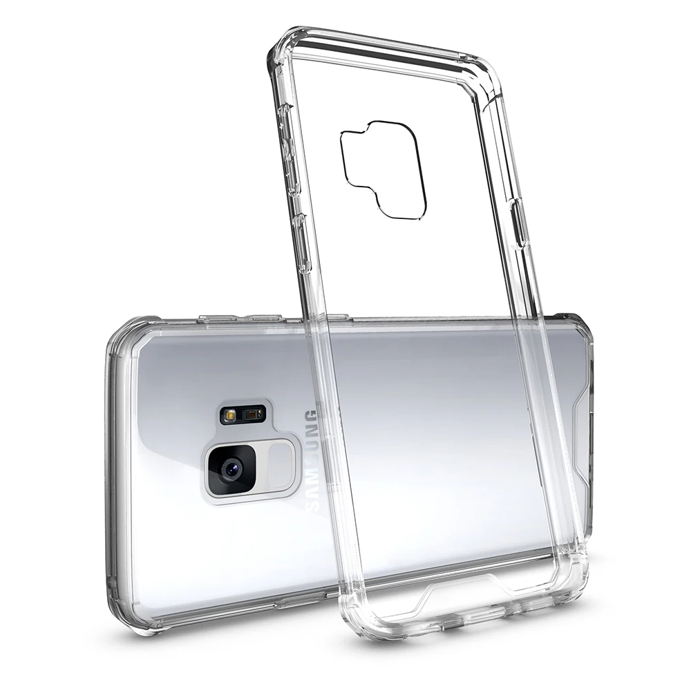 Чехол для Samsung Galaxy S9 Plus S8 Note 8 A8 2018 ударопрочный Прозрачный Жесткий Тонкий чехол