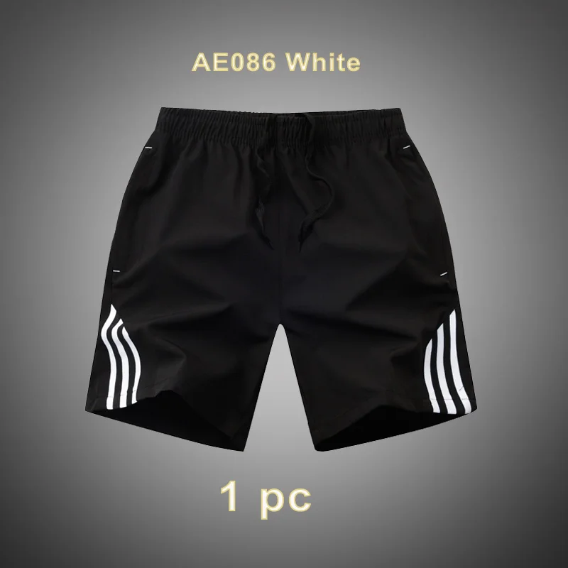 AE086 White 3 шт., летние мужские шорты для фитнеса, повседневная спортивная одежда, брендовые бермуды Masculina, хлопковые пляжные шорты, спортивные штаны для бега, короткие мужские брюки - Цвет: AE086 White
