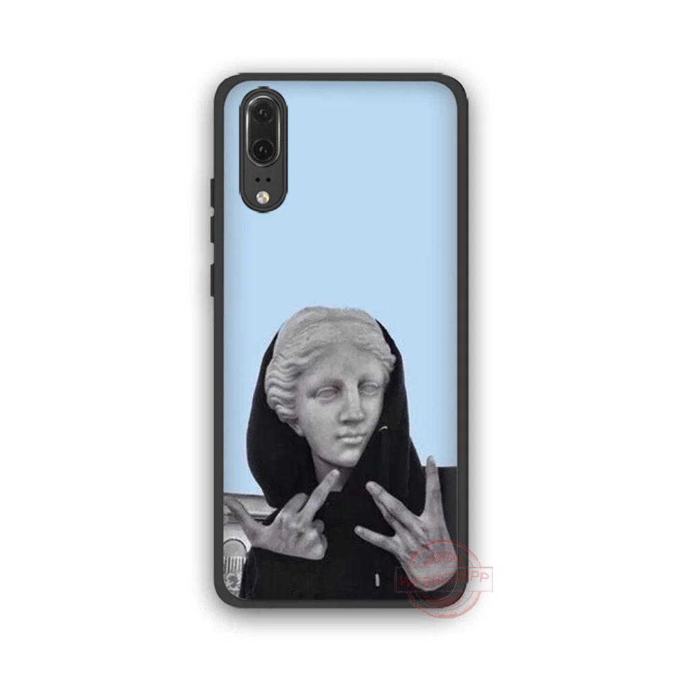 WEBBEDEPP Mona Lisa Art David lines ТПУ чехол для телефона Huawei P10 P20 P30 Lite Pro Y6 Y7 prime 2018 Y9 2019 |