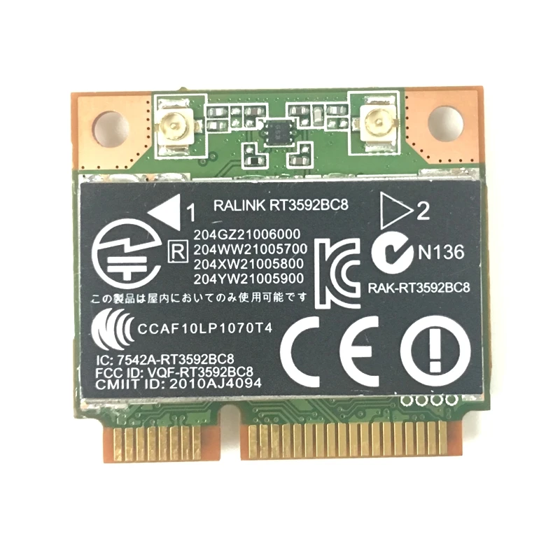 RALINK Rt3592 rt3592bc8 Двухдиапазонная 300 Мбит/с Wi-Fi половинная мини PCI-E Беспроводная-N