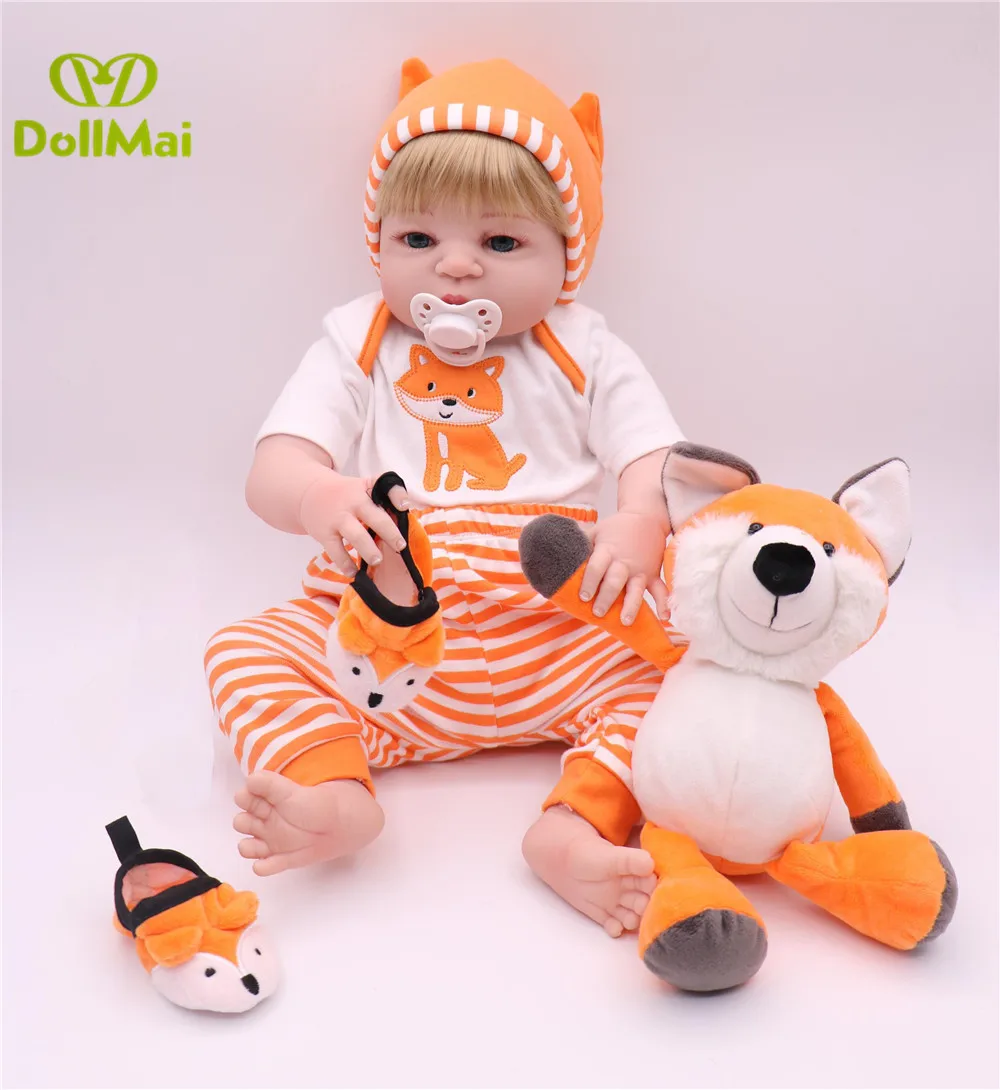 

22 дюйма, силиконовая Кукла Reborn fashion, Реалистичная игрушка для новорожденных, высокое качество, мальчик, купи, играй, дом, на ночь, дети, подарк...