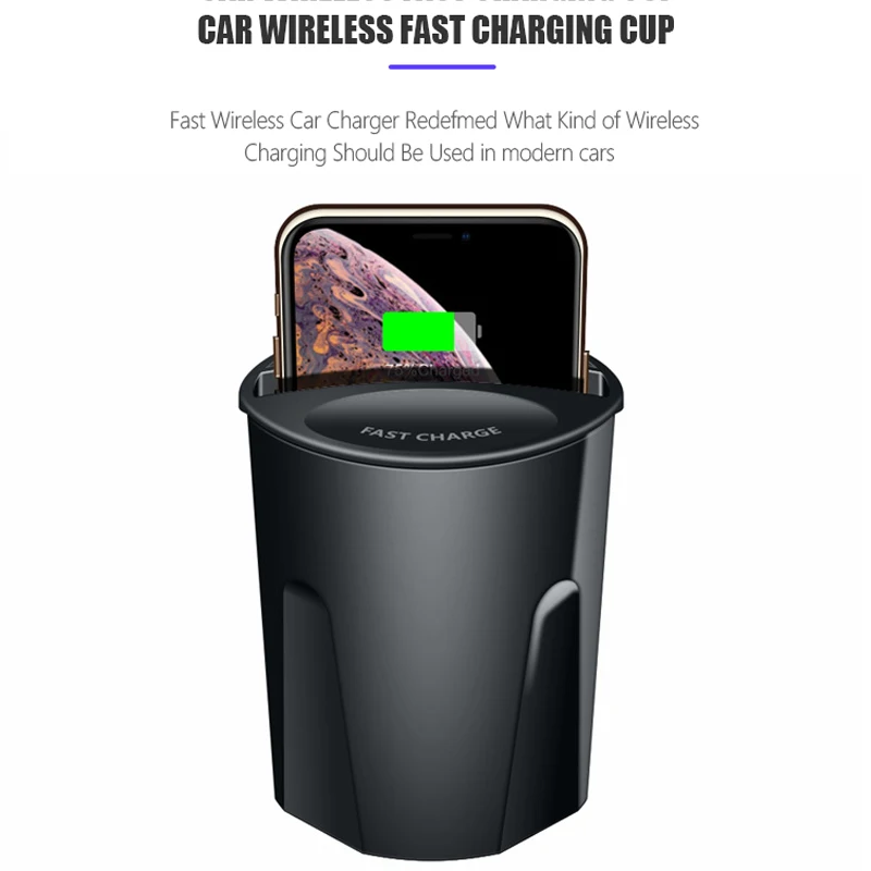 Автомобильное беспроводное зарядное устройство с USB Type C Qutput для iPhone X XS XR 10 Вт Samsung
