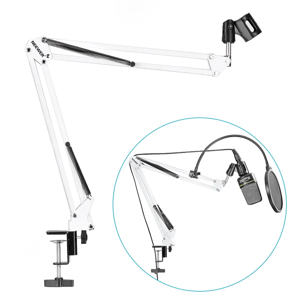 Neewer настольный микрофон Подвеска стрелы ножничный держатель руки для студии