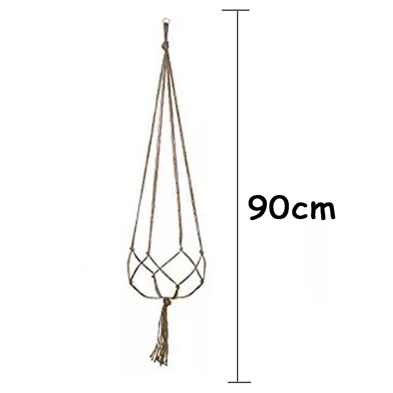Винтажная декоративная подвеска для растений из макраме корзина цветочный