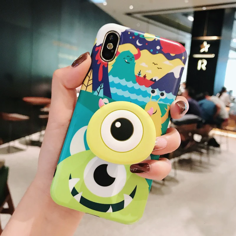 Милый мягкий чехол для iphone XS Max с мультяшными монстрами из университета задняя