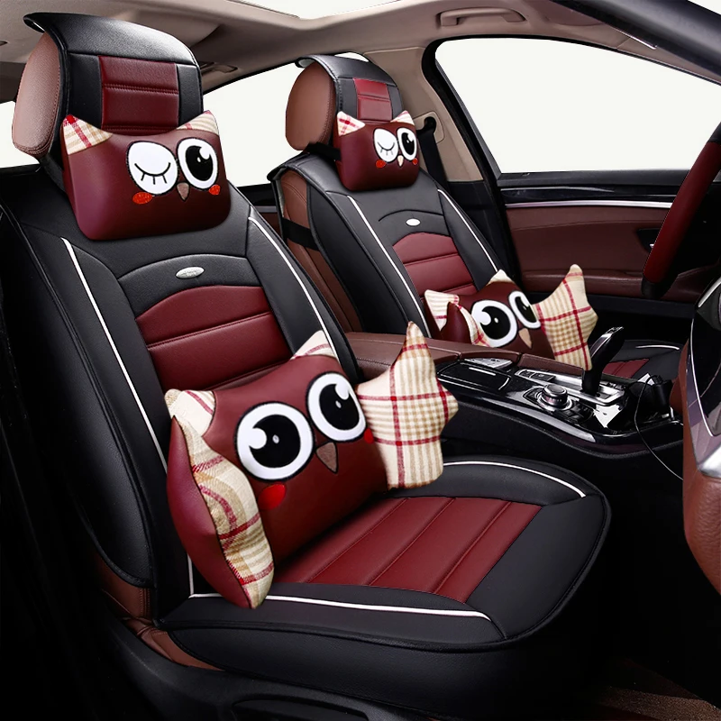 (Переднее и заднее) мультяшное кожаное автомобильное сиденье для LEXUS CT ES IS GS GX LX RX NX