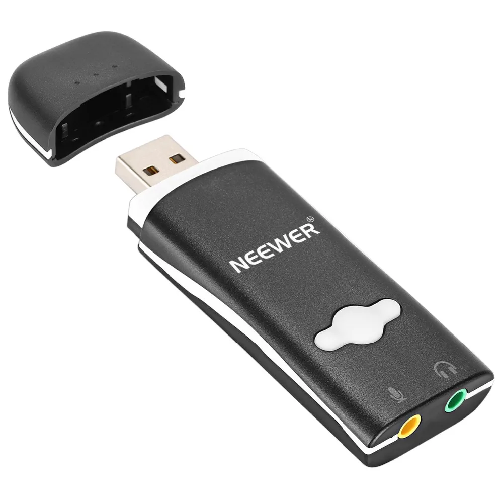 Внешний стереозвуковой адаптер для ПК ноутбука Plug-and-Play с микрофоном |
