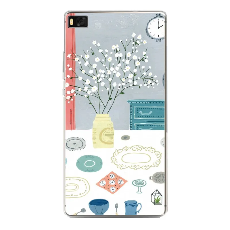 Fashion Girl colourful Soft Clear TPU Phone Case Silicone Cove For huawei P10plus P8 P9lite honor 3c 4c 6a 7 8 9 Free Shipping | Мобильные