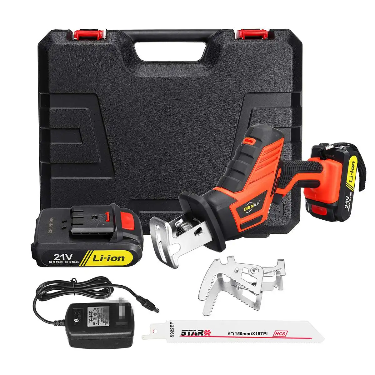 12 В/16,8 в/21 в сабельные пилы, Сабельная пила, портативный беспроводной электрический электроинструмент, лобзик с перезаряжаемой литиевой батареей 2 шт
