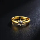 Кольцо женское обручальное с цирконом, 2 цвета, LR096