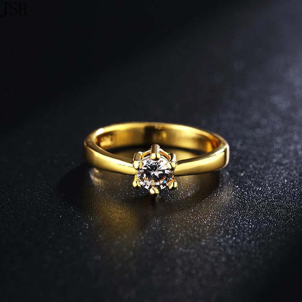 Женское Обручальное кольцо с фианитом 2 цвета|Кольца| |