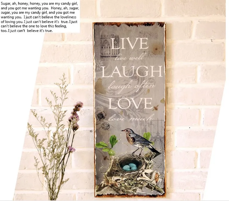 Прямоугольная серая деревянная настенная бескаркасная доска с изображением