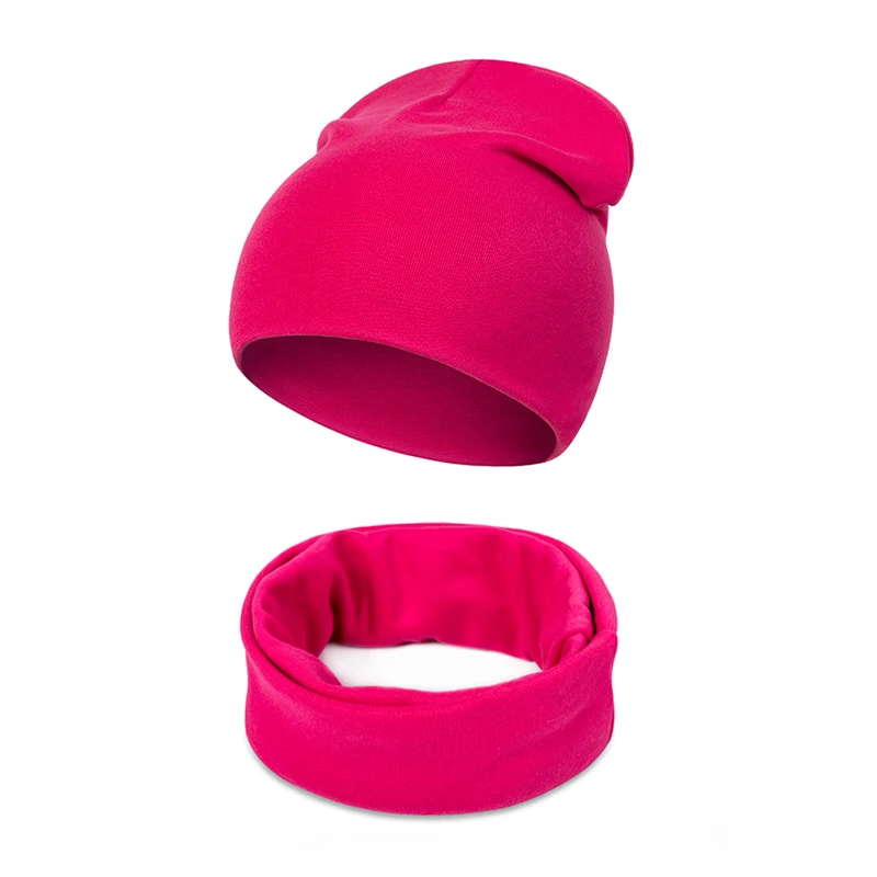 rose red1 DMROLES детская шапочка из хлопка, 2 шт., детские вязаные шапочки, шарф для девочек и мальчиков, детская шапка, шарф, комплект для маленьких девочек, шапочки реквизит для фотосессии - Цвет: rose red1