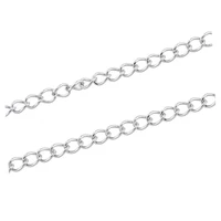 5meters 3x4mm stainless steel necklaces chains bulk metal link chain for bracelets necklace extension chain diy jewelry making