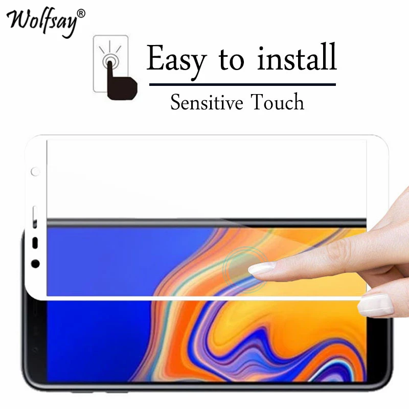 2 шт Полное покрытие экрана протектор для samsung Galaxy J4 Plus стекло для samsung J4 Plus закаленное стекло 9H Премиум крышка SM-J415FN