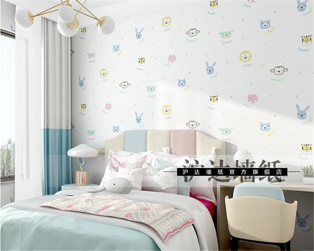 

beibehang Wallpaper roll personality papel de parede 3d wallpaper Nordic minimalist flower children's room decorations behang