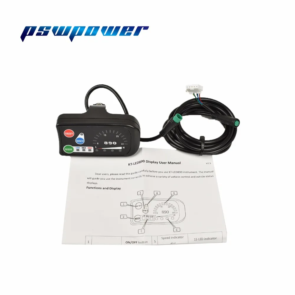 Панель управления для электрического велосипеда светодисветодиодный 890 24 В или 36