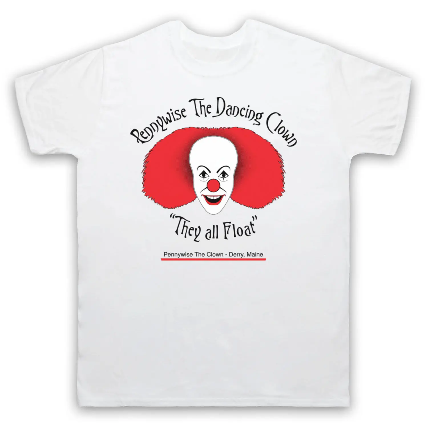Mens Short Sleeve Tees IT PENNYWISE THE DANCING CLOWN UNOFFICIAL KING T-SHIRT MENS | Мужская одежда