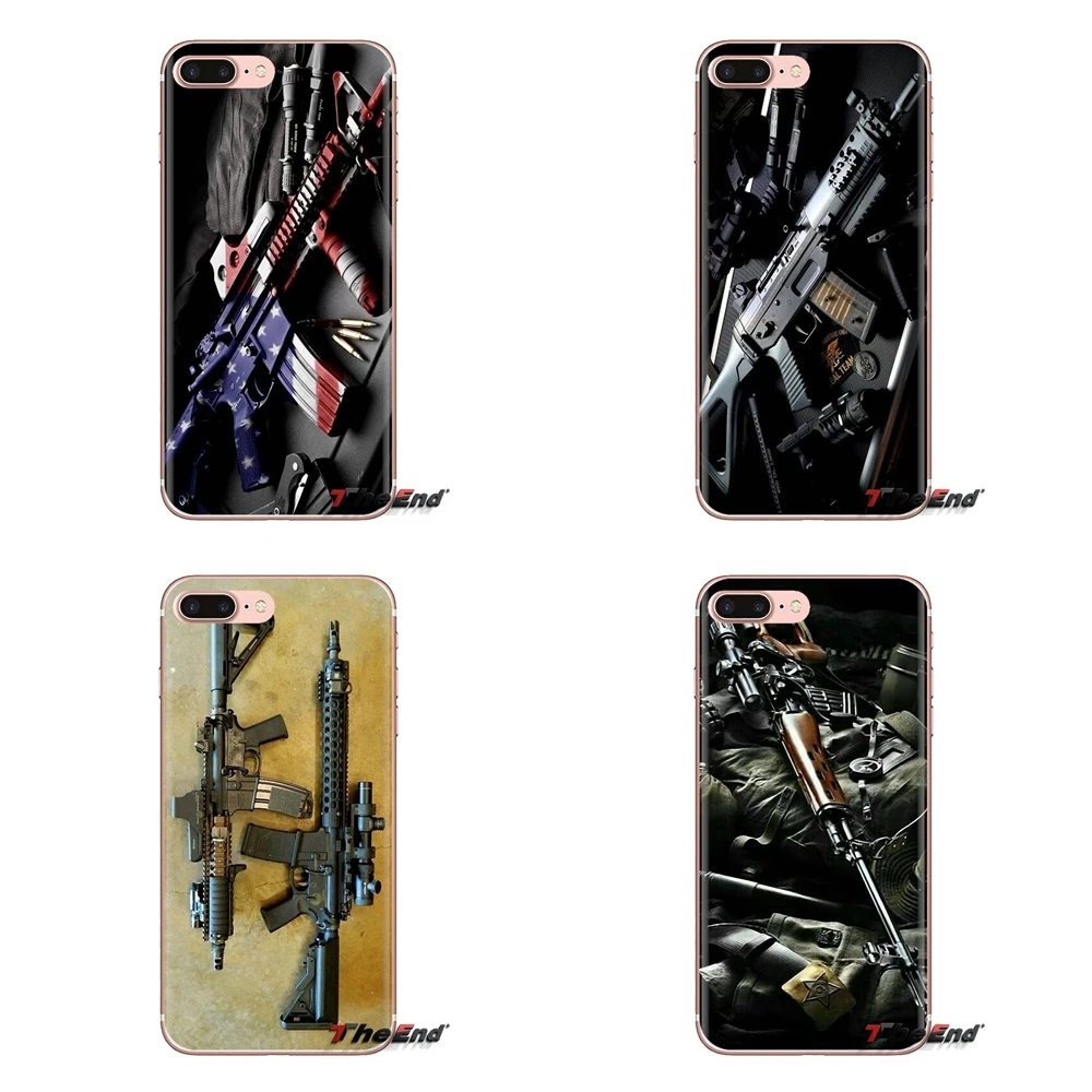 For Huawei G7 G8 P7 P8 P9 P10 P20 P30 Lite Mini Pro P Smart Plus 2017 2018 2019 Soft Transparent Cases Covers Weapons Rifle Guns |