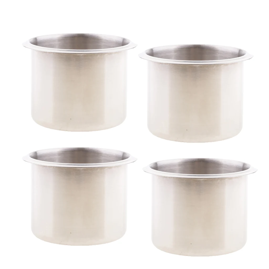 4pcs Stainless Steel Recessed Cup Drink Holder Marine Boat RV Camper 68x55mm | Автомобили и мотоциклы