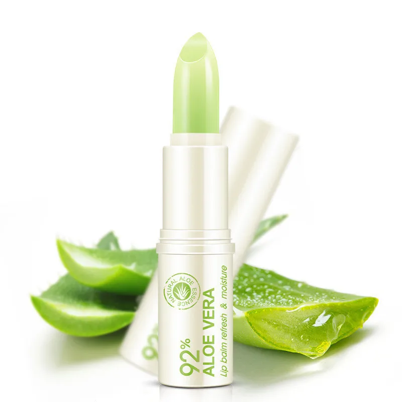 

Pure Natural Plant Aloe Moisturizing Lip Balm Colorless Refine Repair lip Wrinkles For Men/Woman Winter Lip Nutritious Care 4g