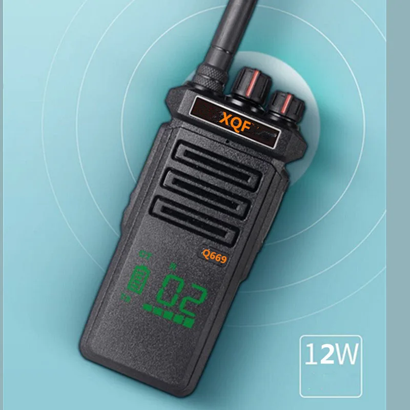 XQF Walkie Talkie Q669 ручной переговорный телефон 12 Вт Высокая мощность 4800MA литиевая
