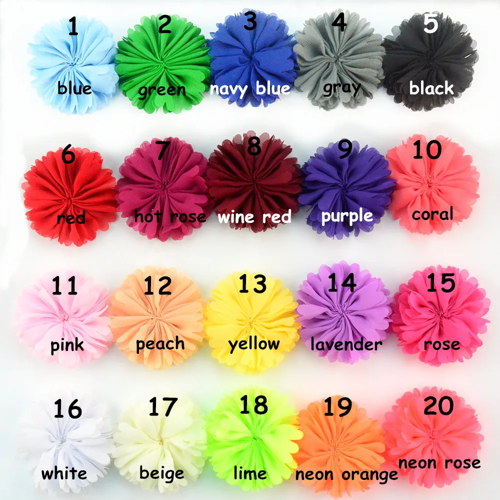 

30 pcs/lot , about 6.5cm chiffon lotus flowers , headwear chiffon sunflowers DIY apparel hair accessories Corsage Supplies
