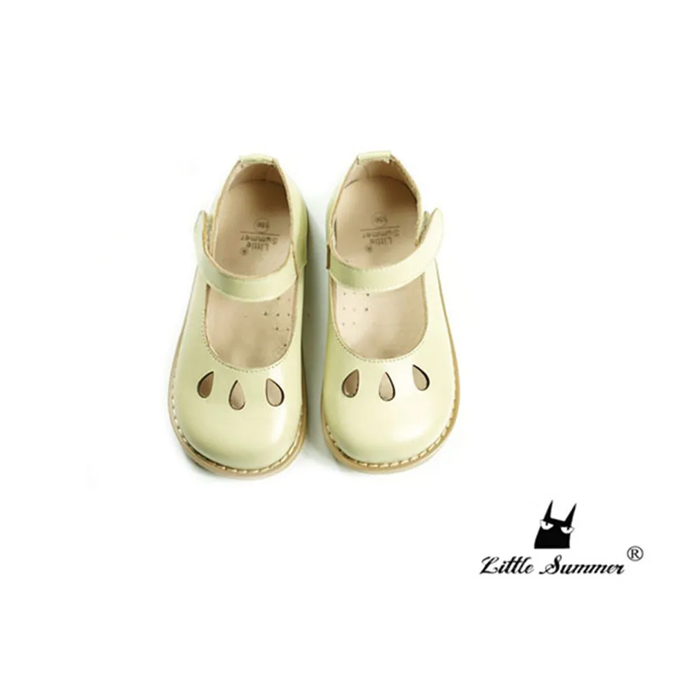 Детская повседневная обувь из натуральной кожи для девочек на плоской подошве с