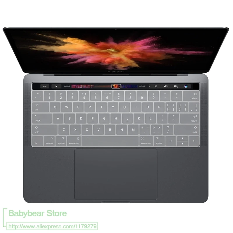 Защитный чехол для клавиатуры Mac Macbook Pro 13 15 3 6 Touch Bar A1706 A1707 A1989 A1990 2018 английская |