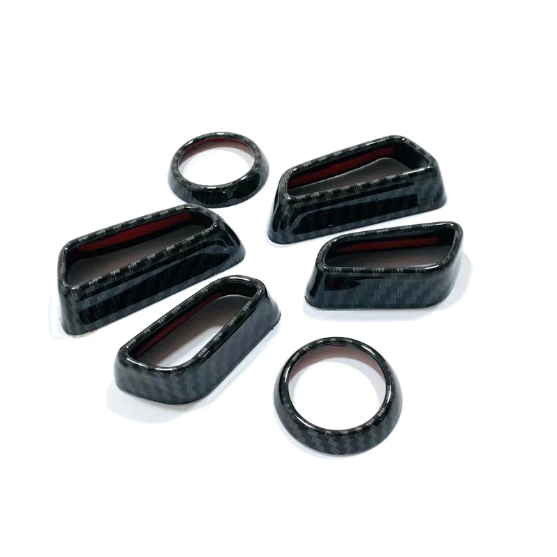 

Car Styling Accessories 6PCS ABS Carbon Fiber Style Interior Car Seat Adjustment Cover Trim For Toyota RAV4 2019 2020