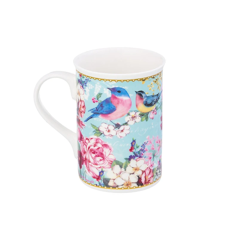 Кружка 300 мл 11*7 5*10 5 см &ampquotПтицы в цветах &ampquot NEW BONE CHINA |