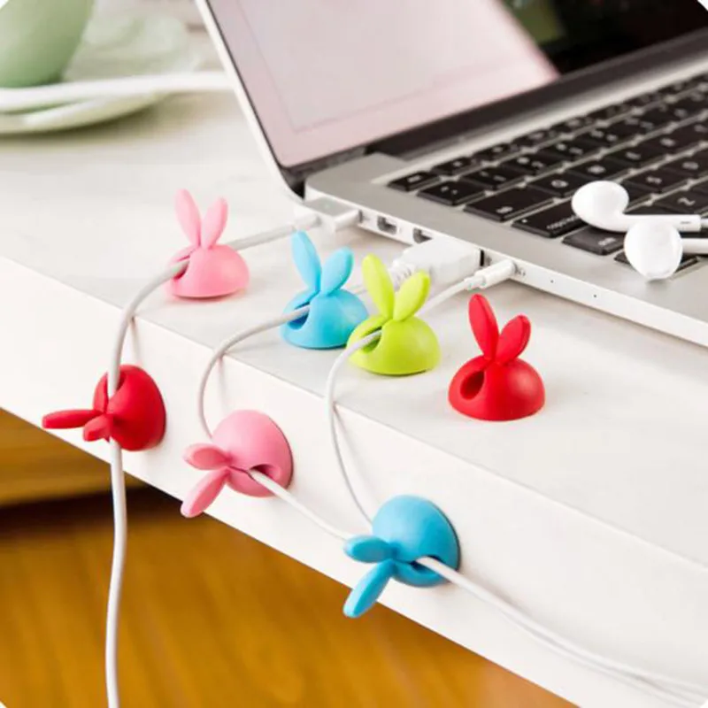 6 x зажим для кабеля стол аккуратный провод падение свинца USB зарядное устройство