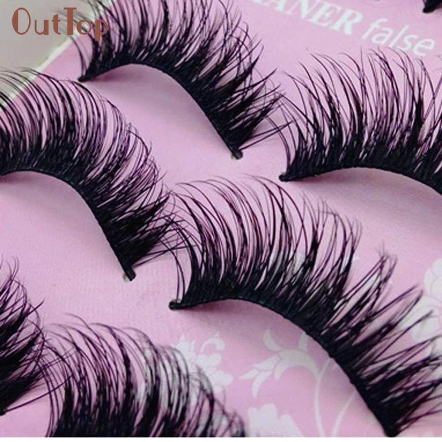 5 пар натуральные длинные накладные черные ресницы для девочек|makeup false eyelashes|eyelash
