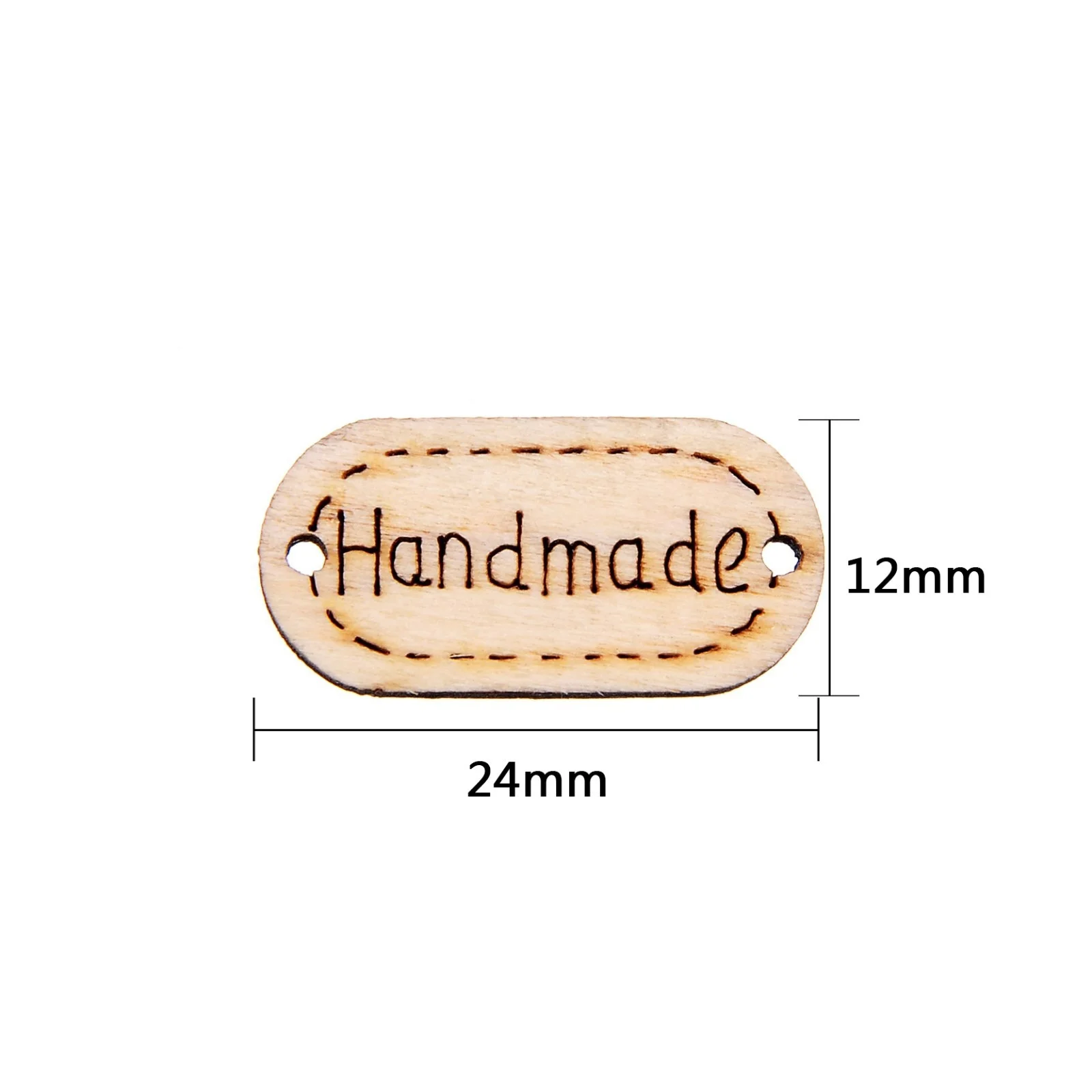 50pcs/lot Oval Pattern Handmade Natural Wood Buttons Decoration Crafts 2 Holes Wooden Sewing Scrapbooking | Дом и сад