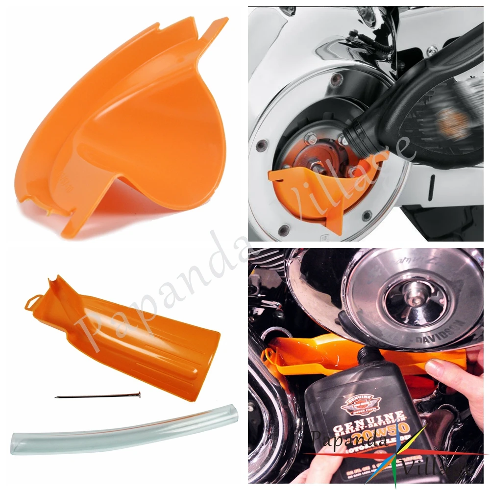

Motorcycle Drip-Free Oil Filter Funnel Primary Case Oil Fill Funnel For Harley Dyna Softail Sportster XL Touring Road King Trike