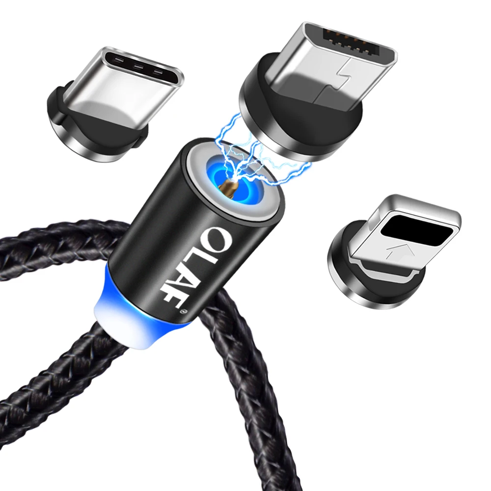 Магнитный кабель Олаф 1 м 2 м Micro usb type C кабель для быстрой зарядки USB C магнитное зарядное устройство для samsung S10 S9 Xiaomi Mi9 iPhone X 8 7