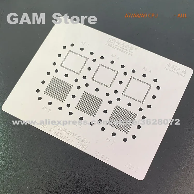 A7 A8 A9 CPU RAM Amaoe BGA трафарет для iPhone 5S 5C SE 6 6Plus 6S 6SP Reballing IC Chip Pins Оловянная сетка припоя