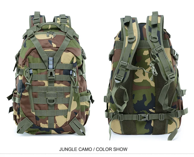 40L походный рюкзак, военная сумка, мужские дорожные сумки, тактический армейский Молл, рюкзак для альпинизма, походный, открытый, Sac De Sport Tas XA714WA