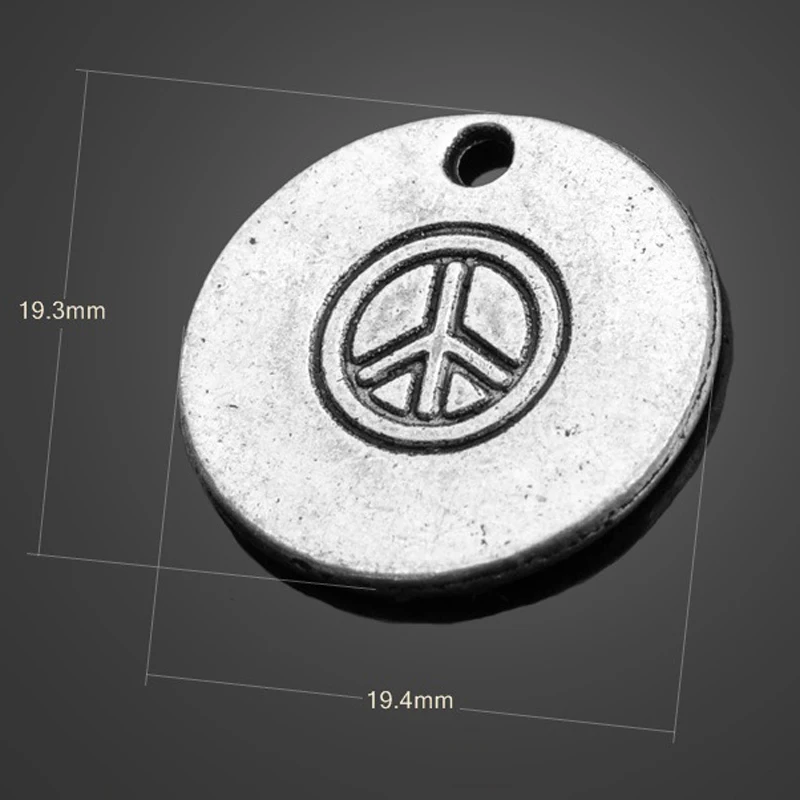 5 шт Высокое качество античное серебро ручной работы ретро круглые подвески в