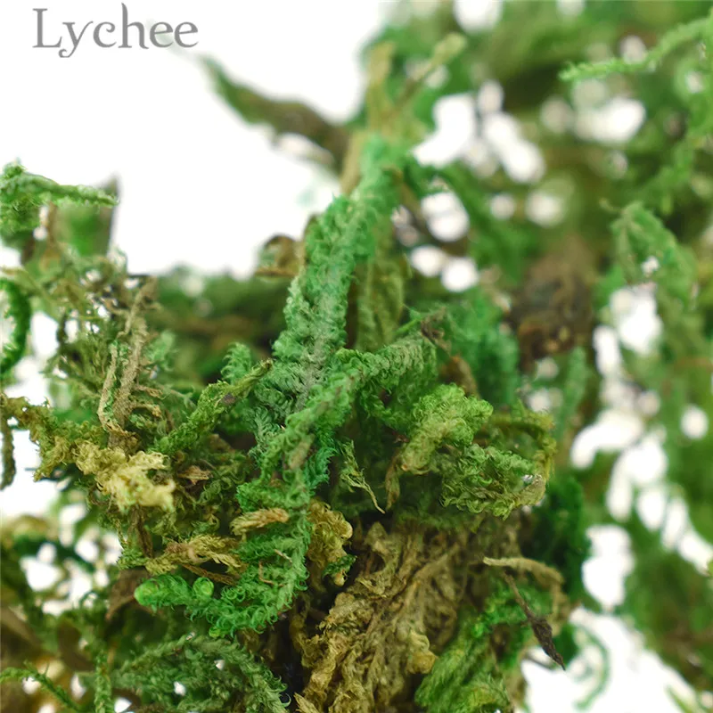 Искусственный сухой зеленый мох Lychee Life 10 г искусственное растение для сада