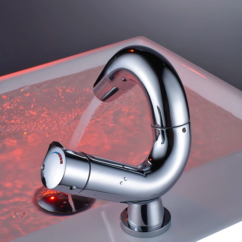 Смеситель для раковины Fapully с одной ручкой вращающийся на 360 градусов смеситель