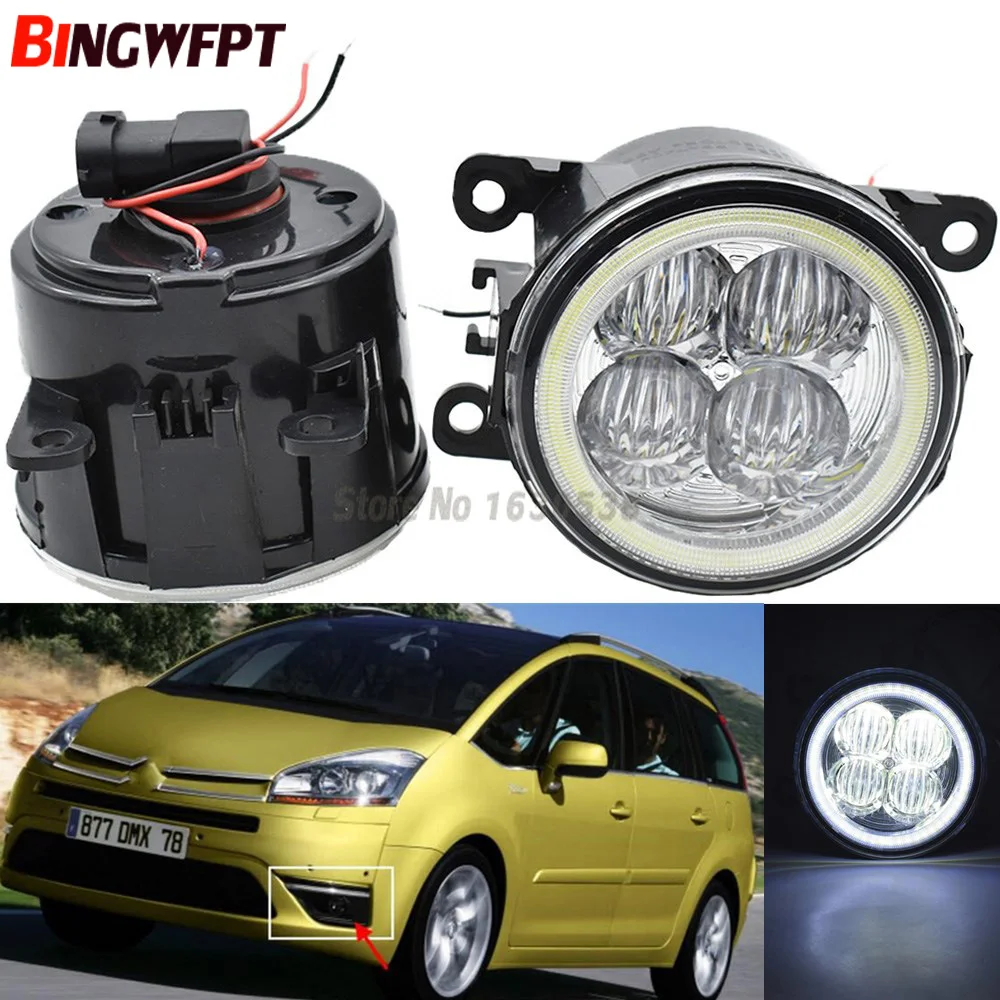 2x супер яркие ангельские глазки белые синие светодиодные противотуманные фары