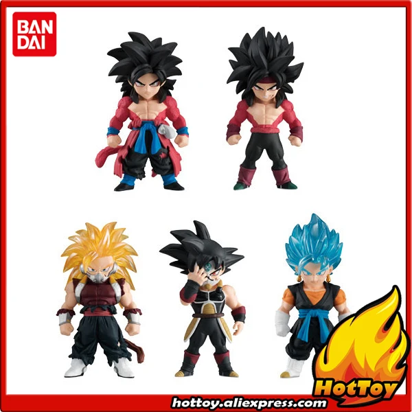BANDAI рекламная игрушка фигурка-набор из 5 шт Goku Bardock Vegetto Cumber(злой Саян) из "Супер Герои Dragon Ball"