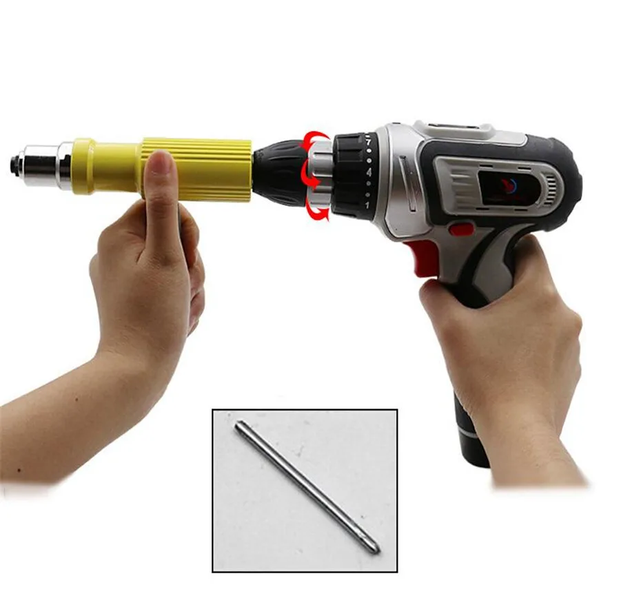 Free shipping New high quality electric rivet gun machine pull pin conversion head accessories core pulling | Инструменты