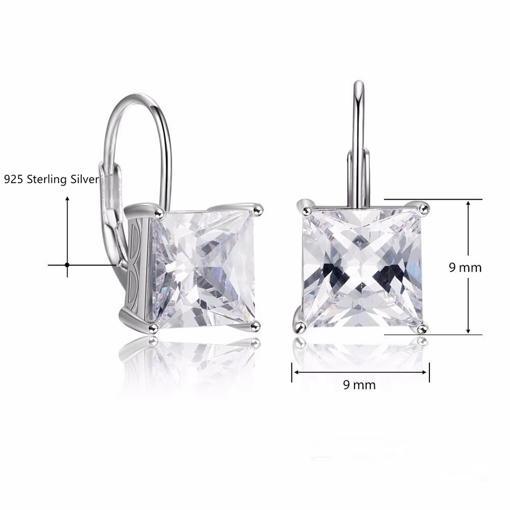 Trendy Fine Jewelry Drop Earring AAA Cubic Zirconia Genuine 925 Sterling Silver Earrings For Women Party Gifts | Украшения и