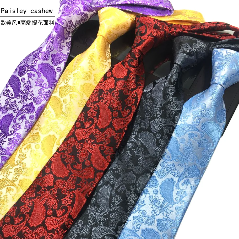 RUBY VICKY Paisley Cashew Flower Neck Tie Polyester Fashion Men's Wedding Groom | Аксессуары для одежды
